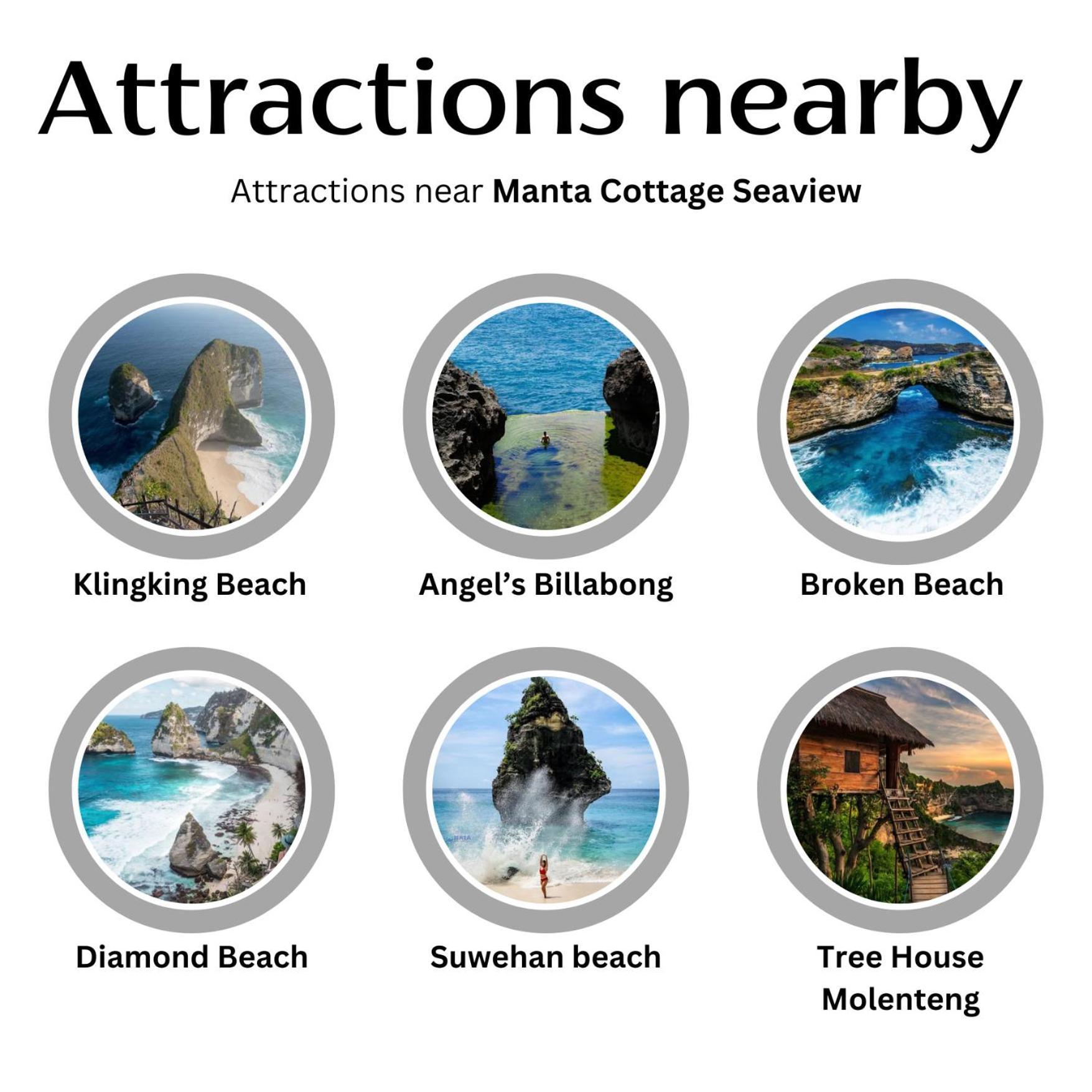 Manta Cottages With Sea View Batununggul Extérieur photo